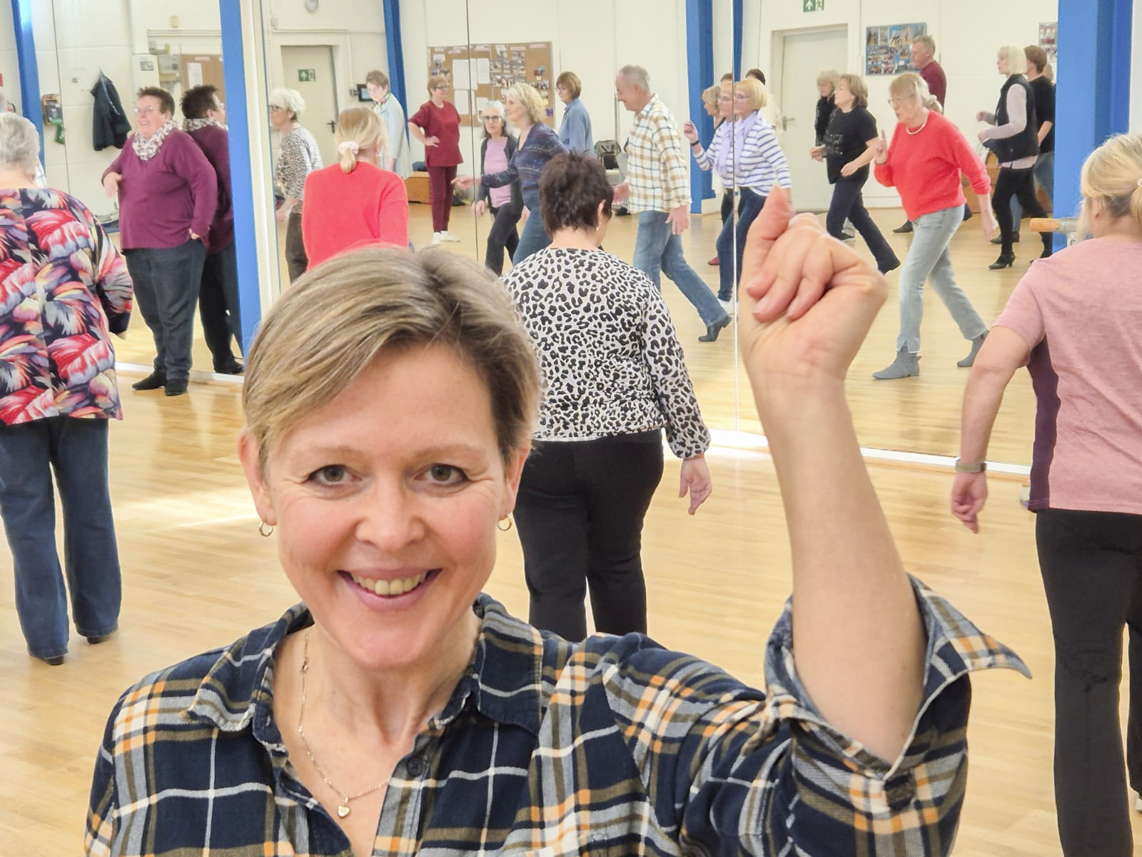 Britta Fries beim Line Dance Training