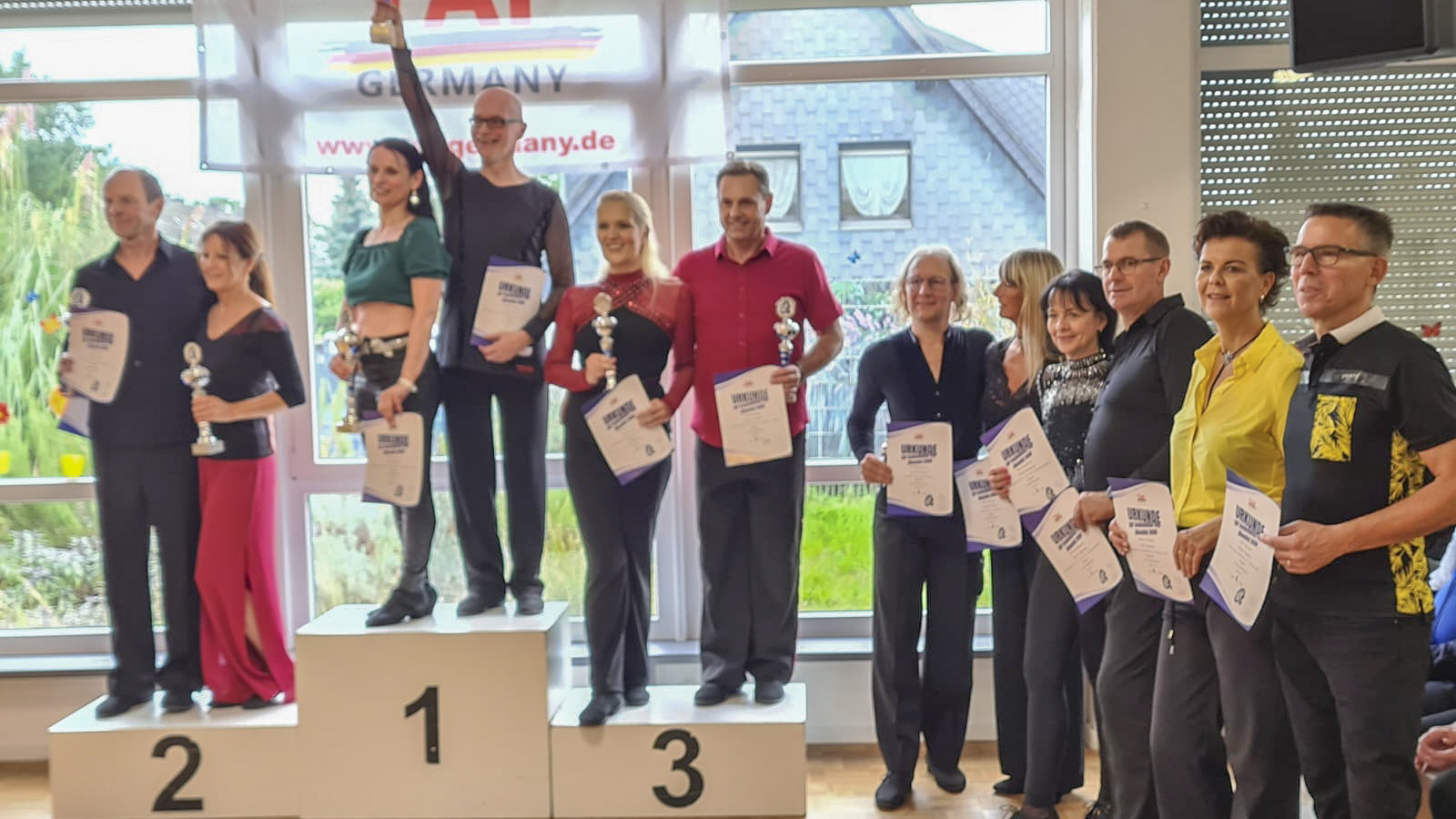 Siegerehrung für Platz 3 für Petra und Ecki beim TAF Deutschland Cup!