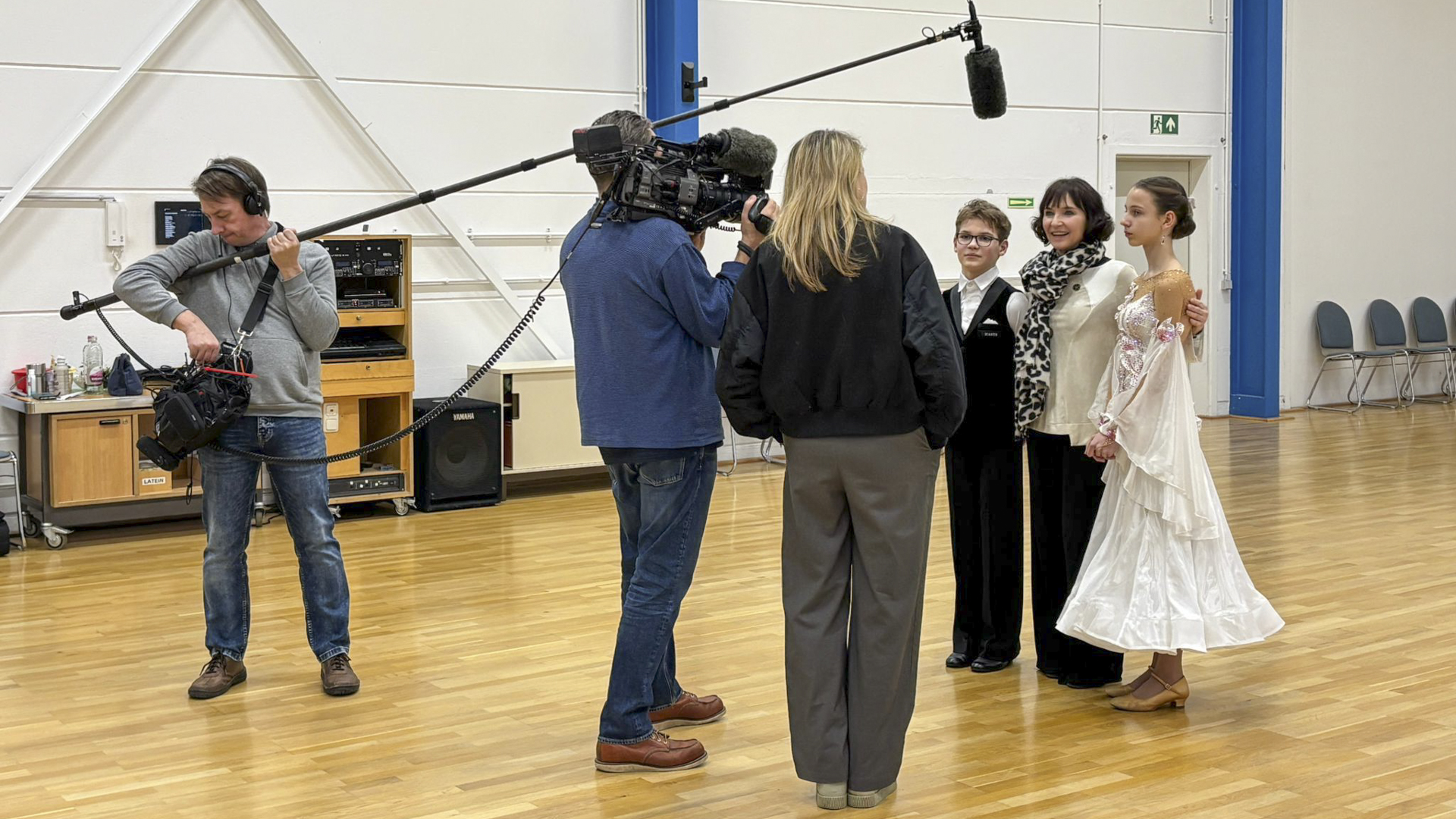 Der SWR bei den Aufnahmen unser jungen Turnierpaars