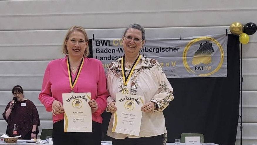 Nicole bei der Siegerehrung LM BW 2026