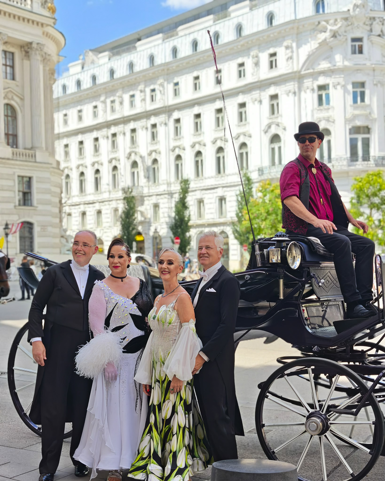 Dieter Assenmacher, Iris Flerus, Brigitte und Thomas Hergenröther in Wien beim Vienna Dance Concourse 2026