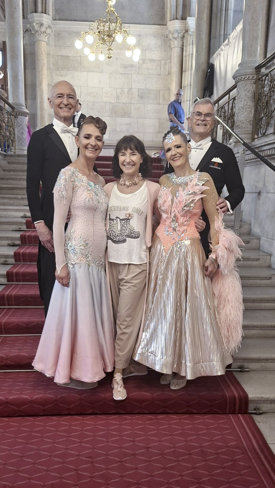 Jürgen Diegel, Andrea Frey, Sybill Daute, Claudia und Kurt Racké in Wien beim Vienna Dance Concourse 2026