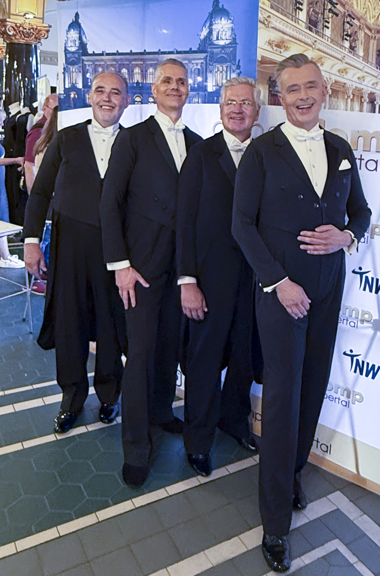 Andreas Wicht, Eckehard Kahl, Thomas Hergenröther und Markus Schäfer beim DanceComb 2026 in Wuppertal